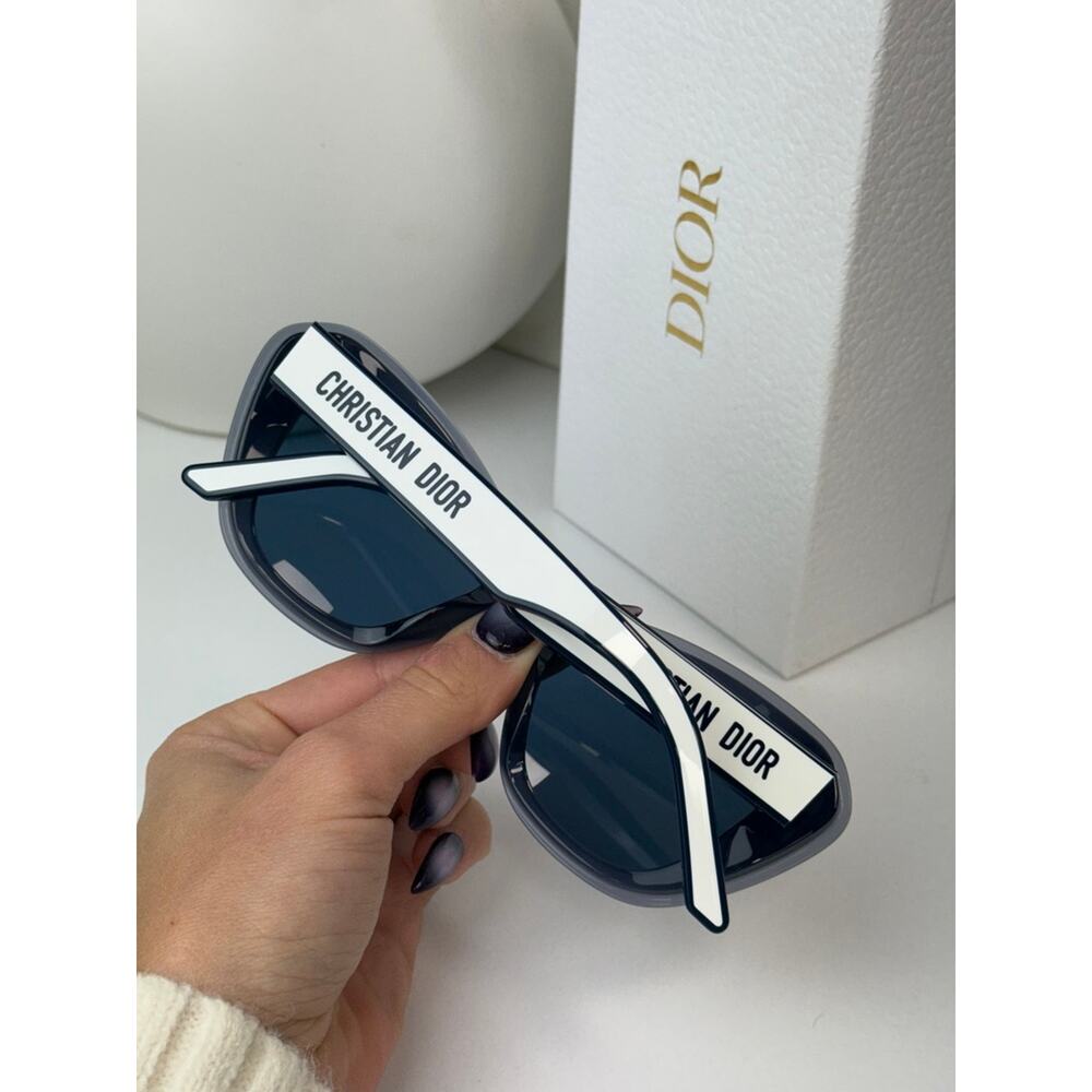 NEW Dior Pacific B3U Logo Sunglasses Cat Eye Navy Blue - Picture 9 of 9